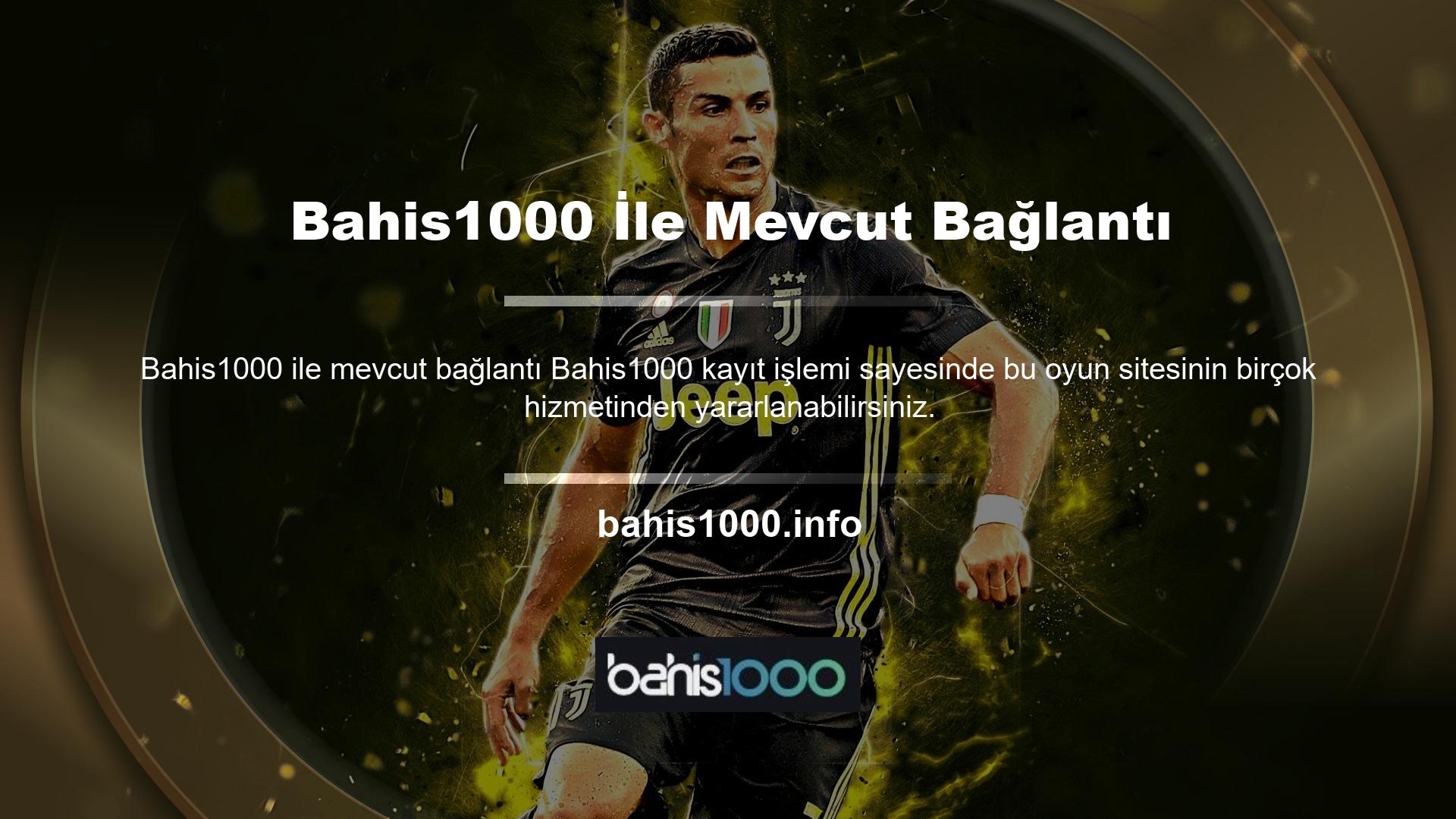 Bahis1000 web sitesi, günümüzde oyun bölümünde çok kaliteli bir hizmet sunan birçok başarılı web sitesinden biridir